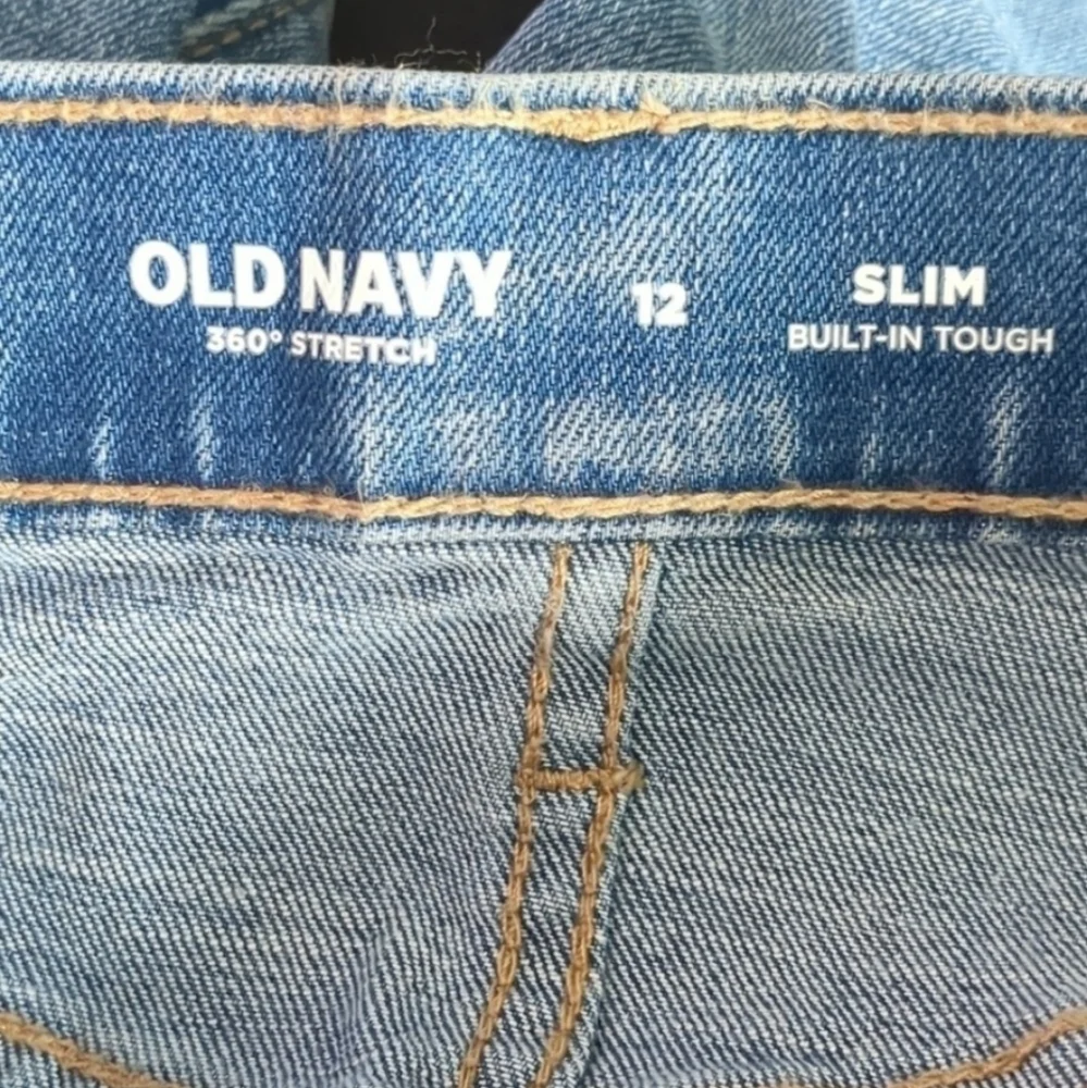 Old Navy Kids 360 Stretch Slim Built in Tough Blue Jeans size 12